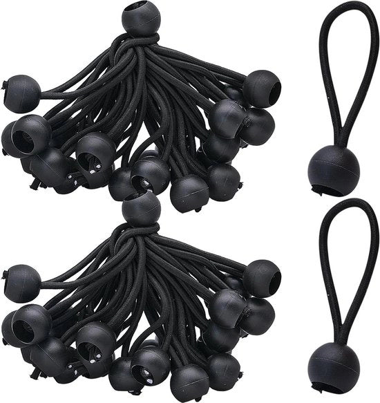 50 cordoni di elastomero - 4 pollici - per tende da campeggio, tende da giardino, partytent e coperture.