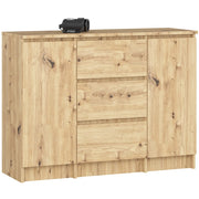 Cassettiera AKORD K100 Quercia Artigiana 101 cm 2 ante 3 cassetti 101x35x76 cm