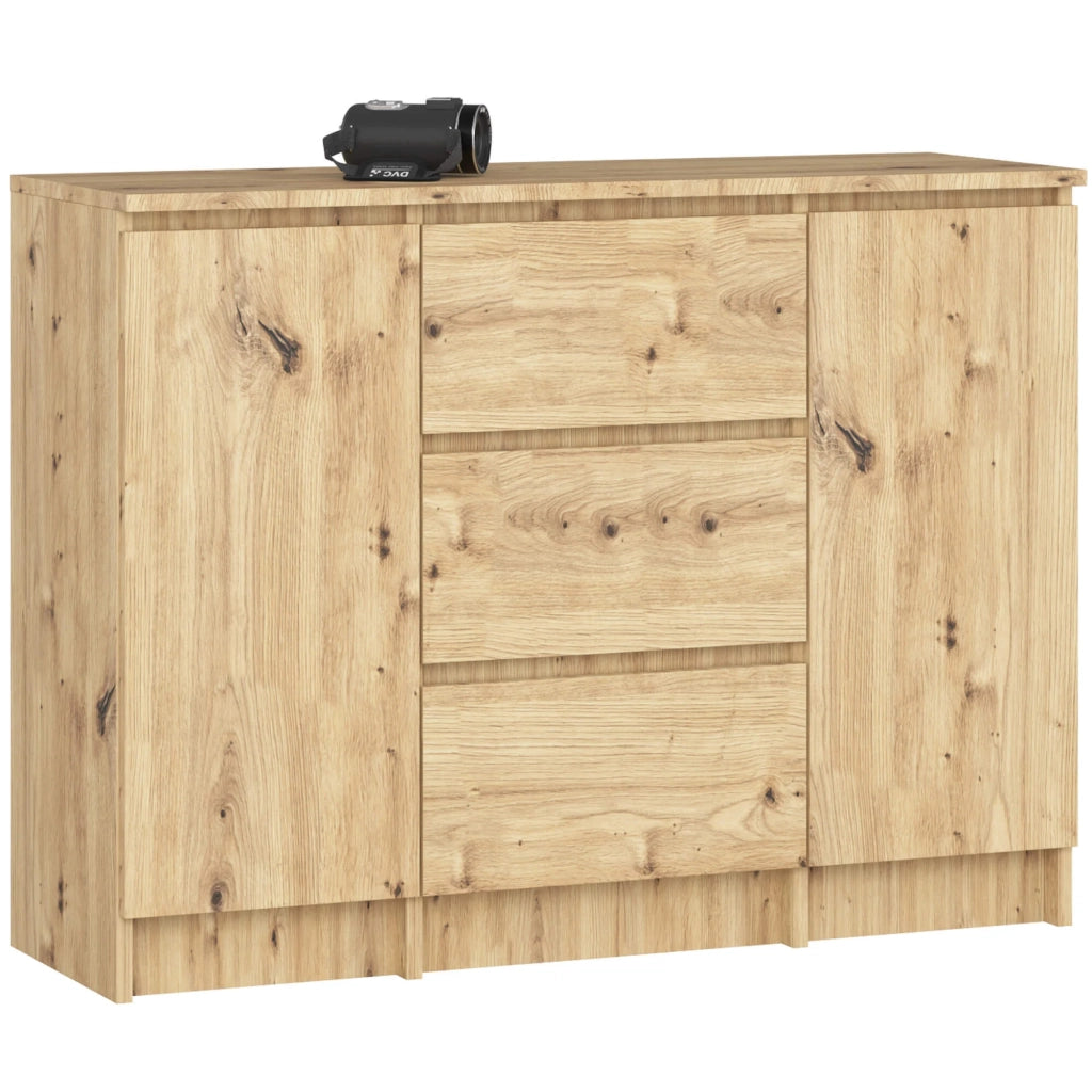 Cassettiera AKORD K100 Quercia Artigiana 101 cm 2 ante 3 cassetti 101x35x76 cm