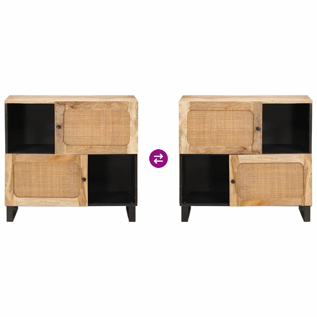 Credenza Marrone 80 x 33 x 75 cm Legno di mango massello
