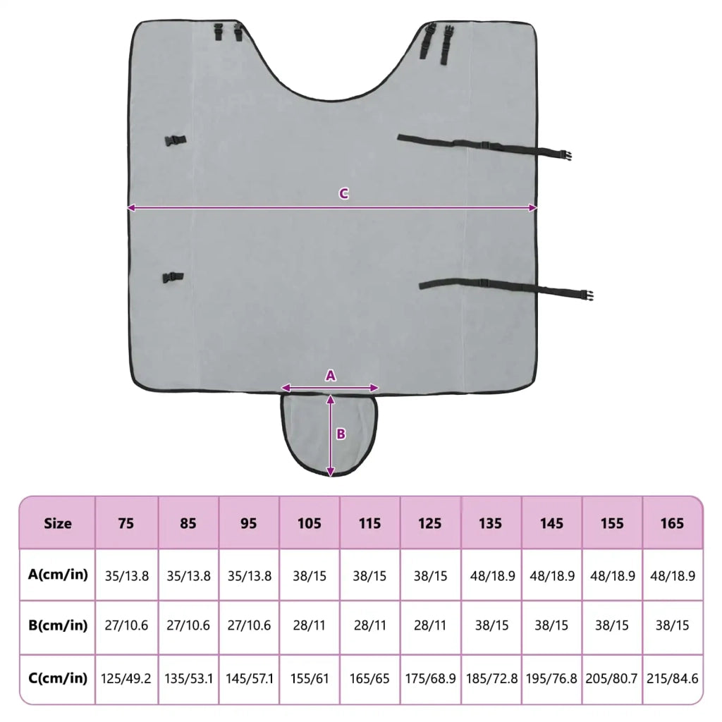 Coperta per Cavalli Grigio chiaro e rosa completo 135 cm CFW6158341