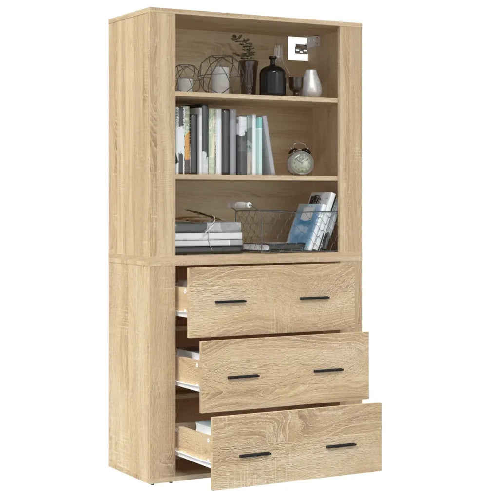 Credenza | Madia | Buffet da pranzo | Armadio da pranzo Rovere Sonoma in Legno Multistrato