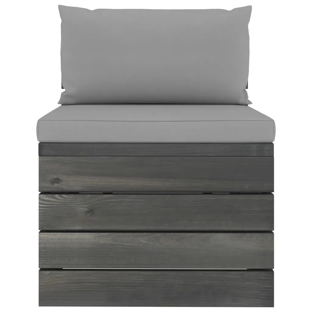 Set Divani da Giardino su Pallet 2 pz con Cuscini Massello Pino 3061660