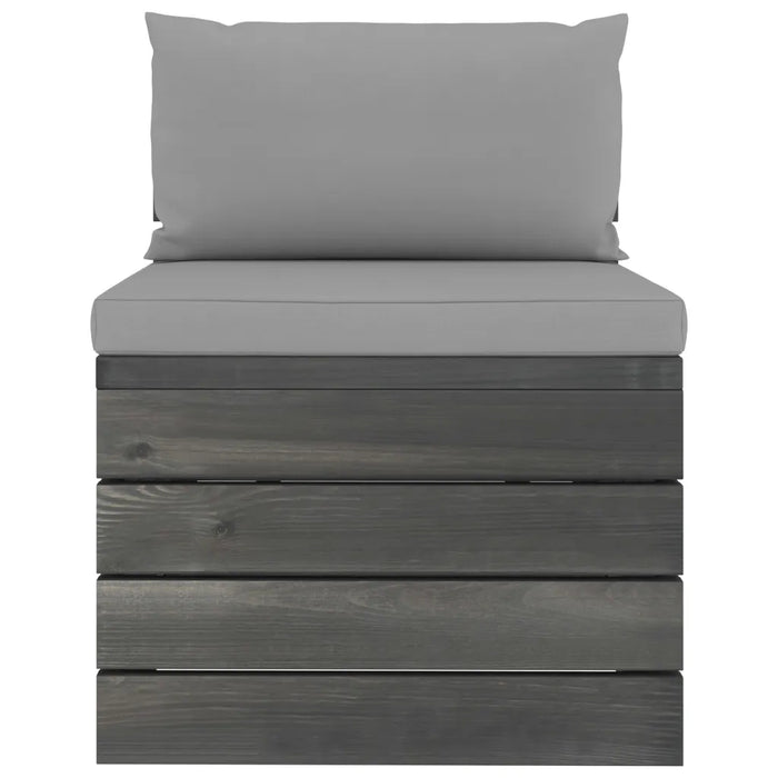 Set Divani da Giardino su Pallet 2 pz con Cuscini Massello Pino 3061660