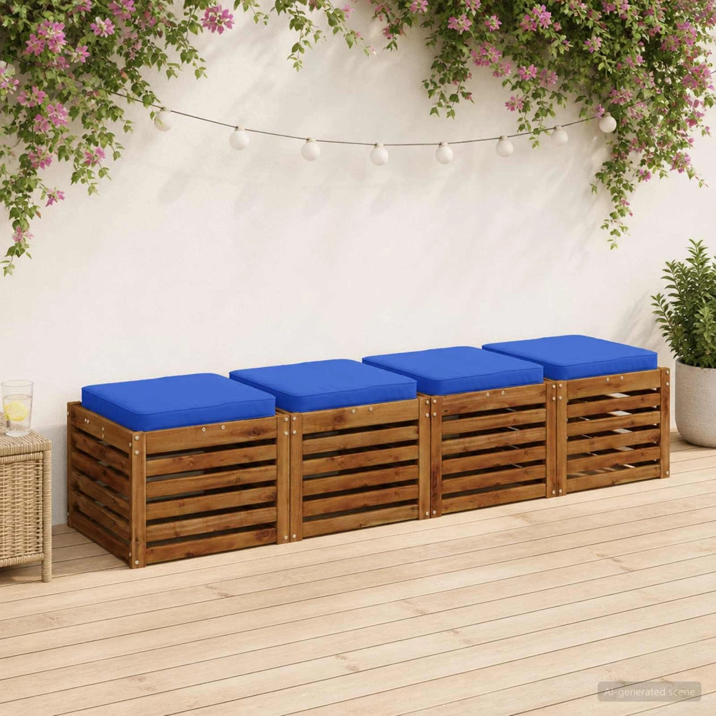 Cuscini per Sedia in 4 Pezzi VUGHT 4 pcs 100% Poliestere 946254