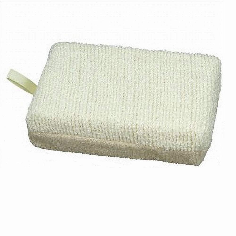 Trade Shop - Spugna Doccia Esfoliante Tonica Rilassa Cura Della Pelle Corpo Bagno Beige 79639 -