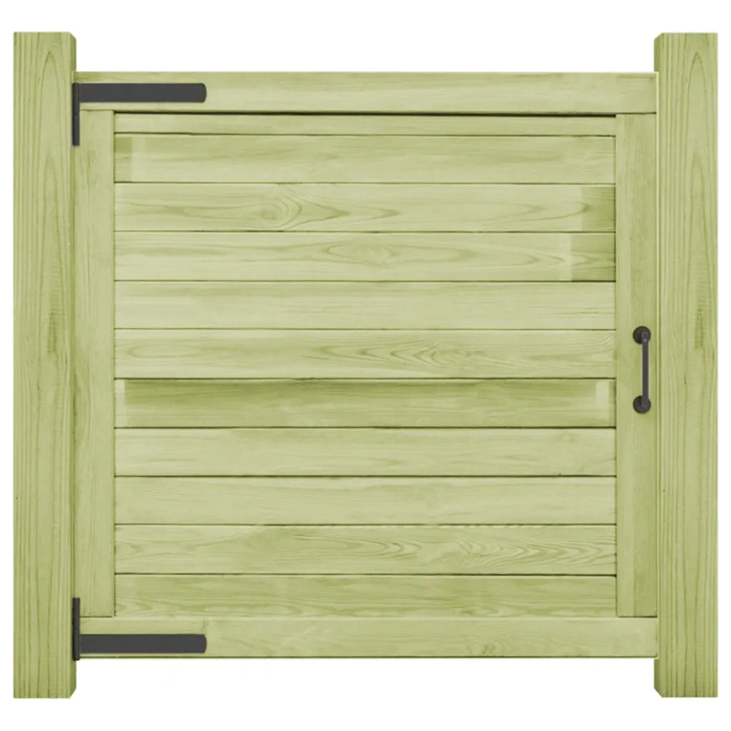 Cancello da Giardino-Porta da giardino in Legno di Pino Impregnato 100x100 cm