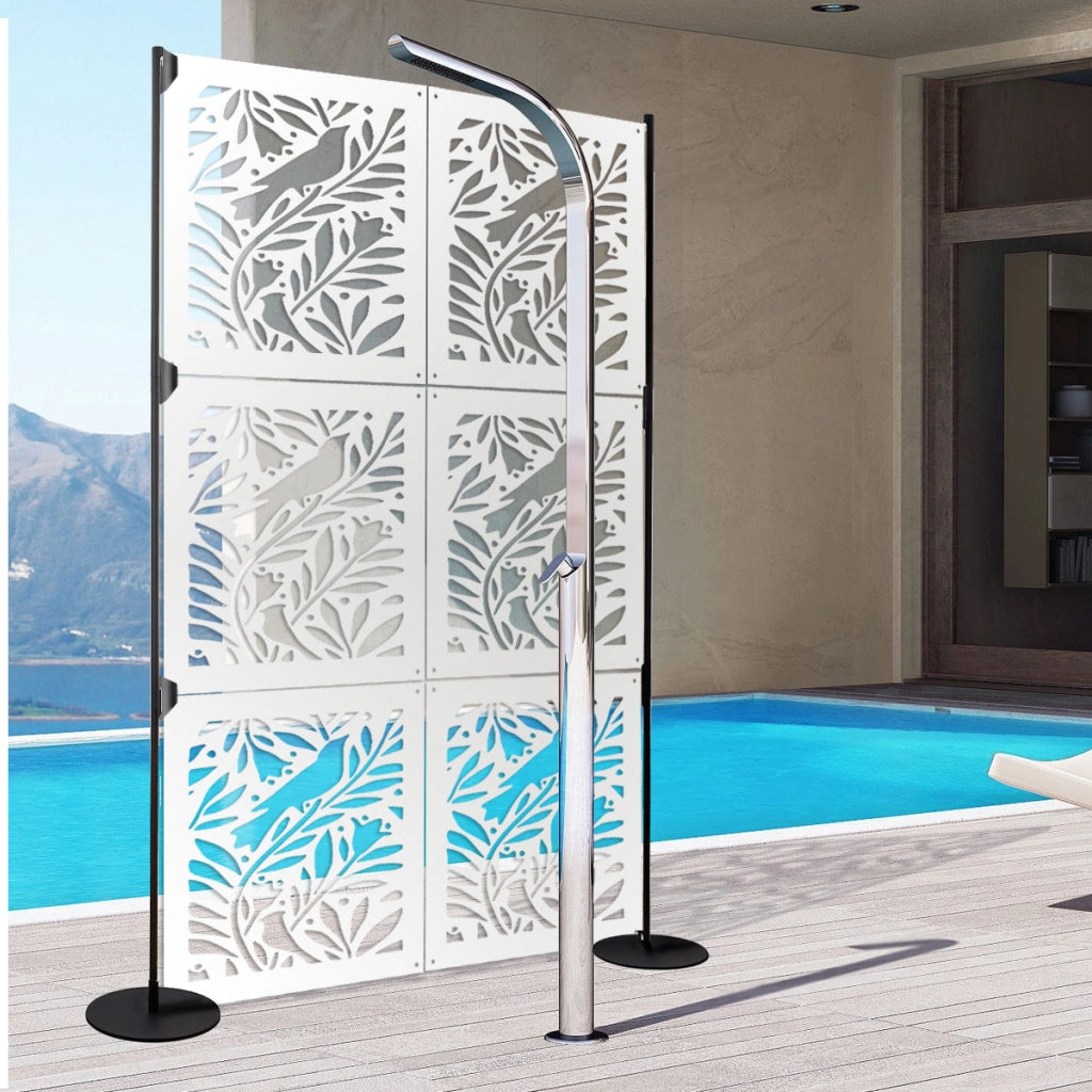 COLIBRI - Pannello in PVC traforato - Parasole Misura: 73x73 cm, Colore: bianco
