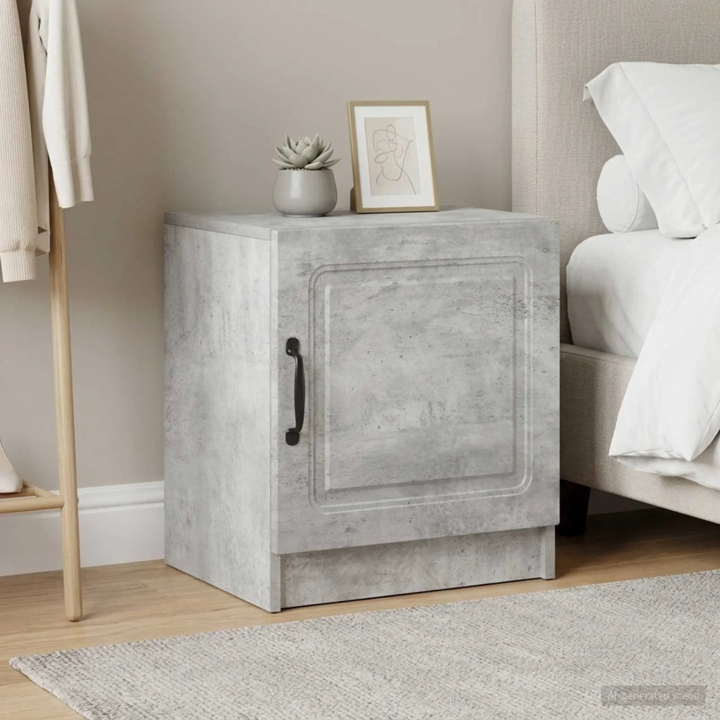 Armadio da Notte 2 pz Grigio Cemento 43 x 34,5 x 47 cm 895722