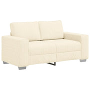 Divano | Divano da soggiorno | Sofa Divanetto Crema 160x77x82 cm Tessuto di Velluto a Coste