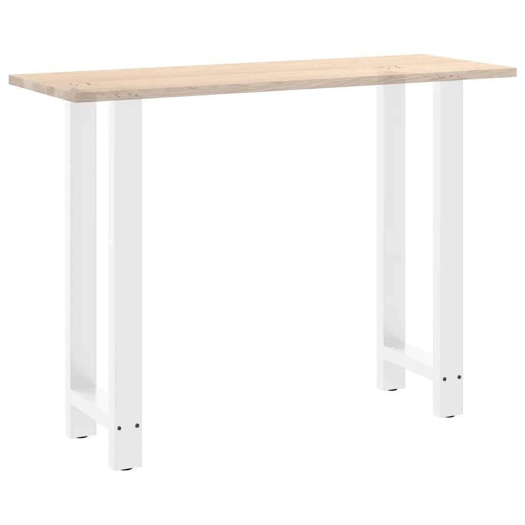 vidaXL Gambe per tavolo da bar bianche 2 pz 50x(100-101) cm in acciaio