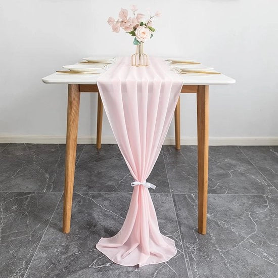 Tavola da dessert 70 cm x 300 cm - Rosa - Decorazione da tavola moderna per matrimoni e comunioni