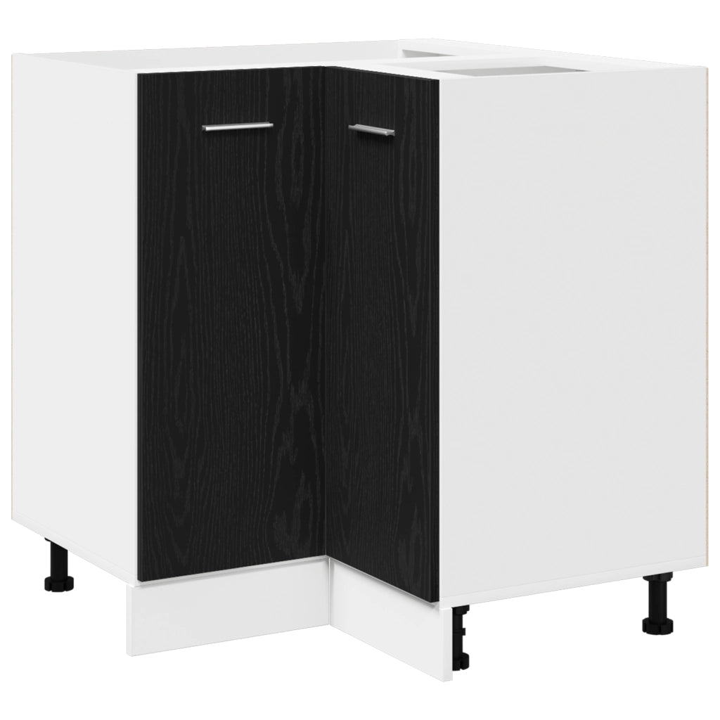 Armadio d'angolo in rovere nero  - 75.5x75.5x81.5 cm
