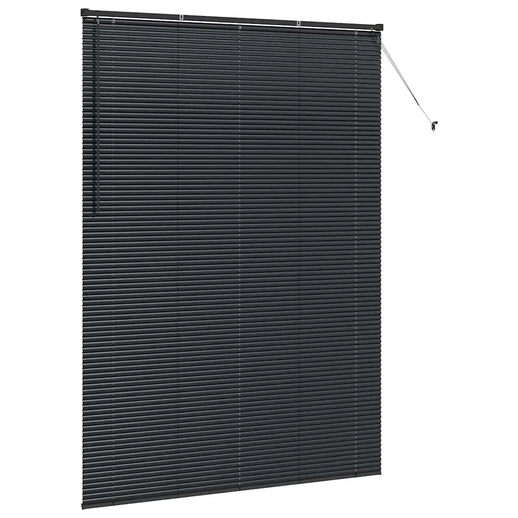 vidaXL Tenda per Finestra con tende Nero Alluminio
