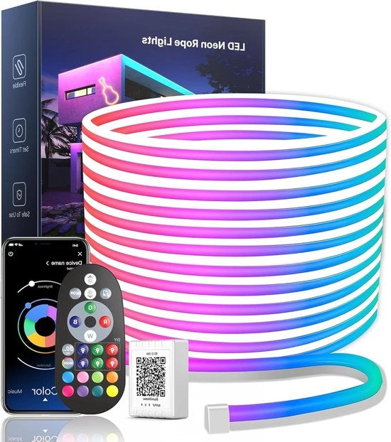 Fascia LED RGB 10 metro con controllo app sincronizzazione musicale IP67 impermeabile per soggiorno camera da letto decorazione di parete esterno decorazione esterna