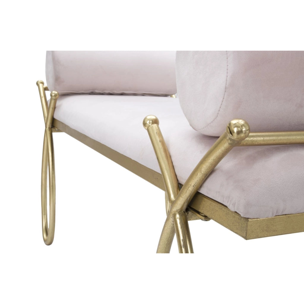 Panca VKH301, Rosa, Metallo, 112,5x49x53 cm