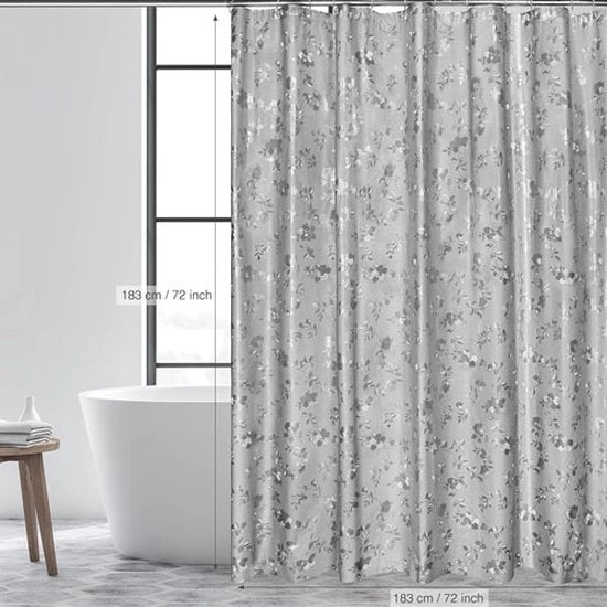 Gordino per doccia e bagno, antimuffa, con magneti pesanti alla base, tenda per doccia e bagno impermeabile, 12 ganci in acciaio inox per doccia e bagno, 183 x 183 cm, 3D rosso