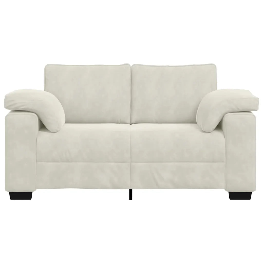 Divano Divanetto Crema 120 cm in Velluto