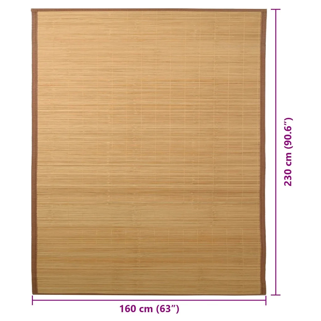 Tappeto in Bambù 160x230 cm Marrone 245823