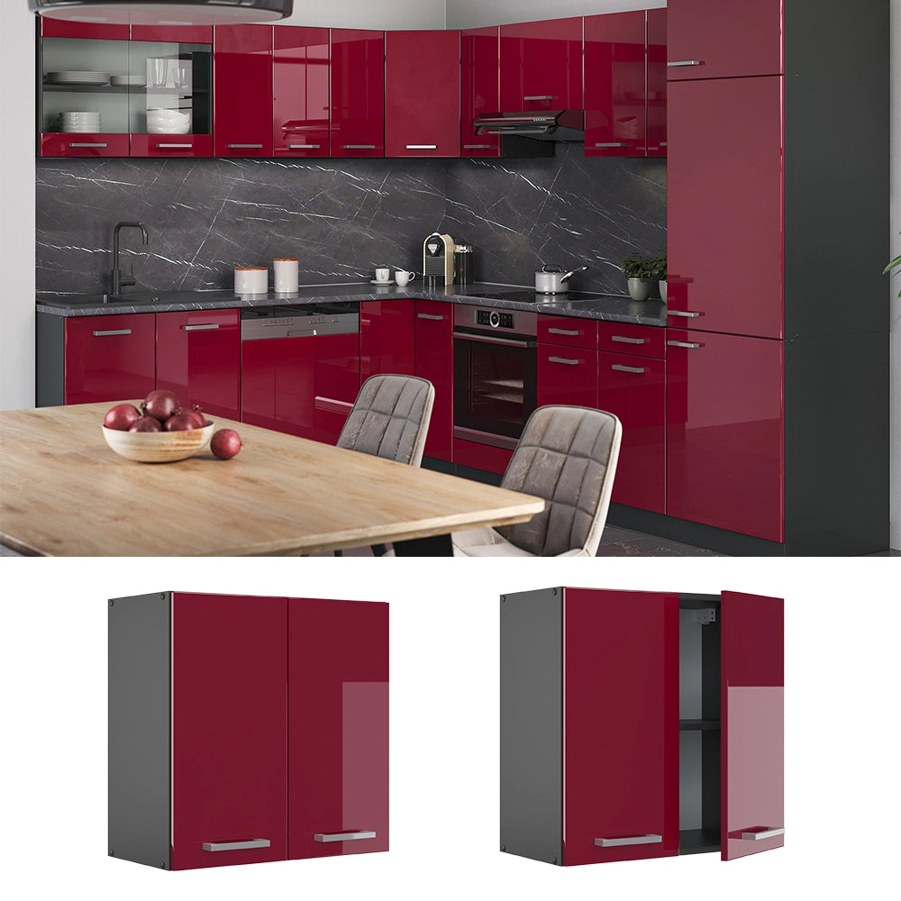 Vicco Pensile da cucina Rosso lucido 60 cm