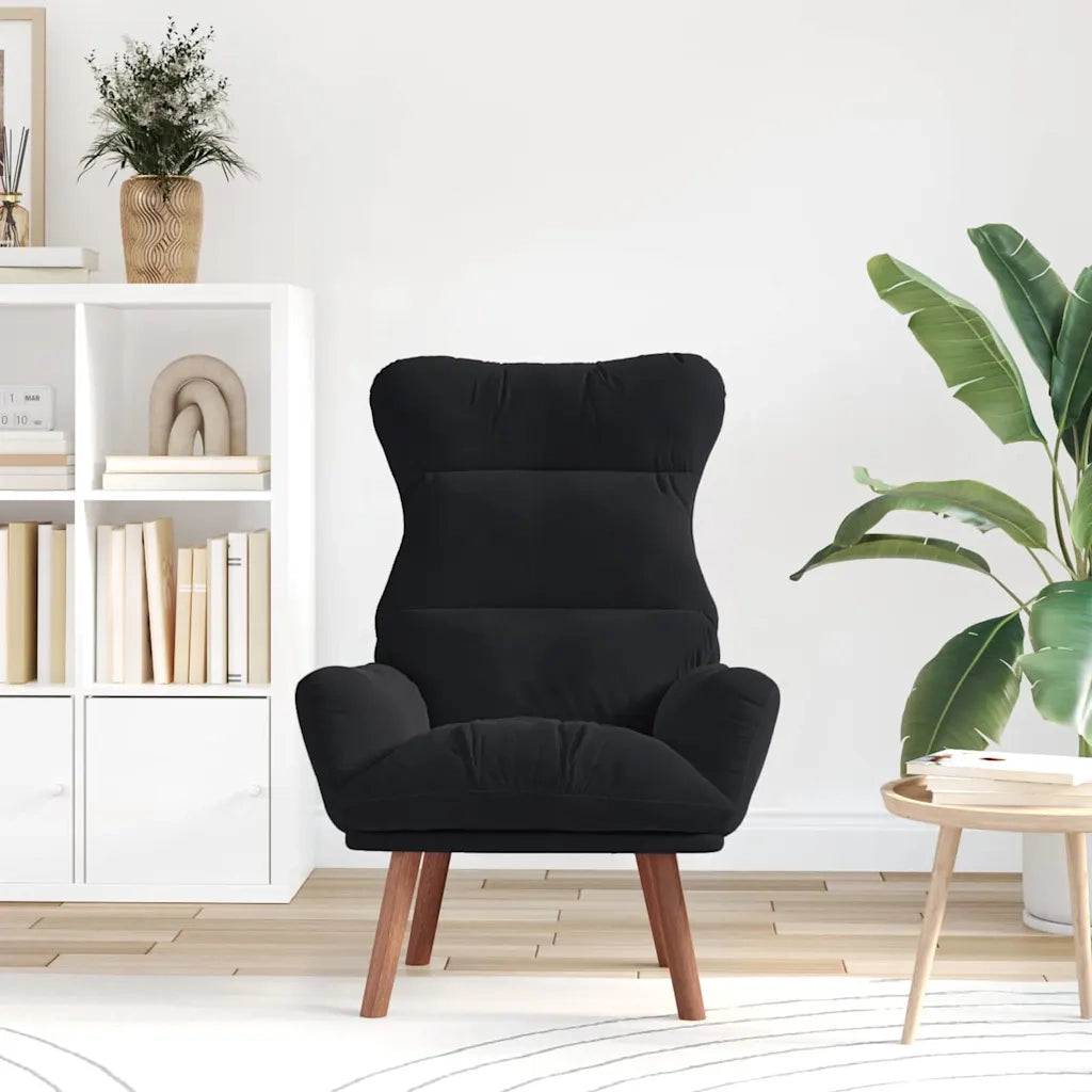 Poltrona | Sedia Relax Nero 69 x 74 x 93 cm Velluto