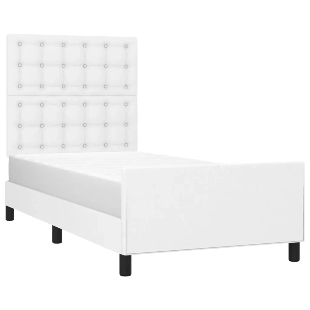 Giroletto con Testiera Bianco 90x190 cm in Similpellecod mxl 121861