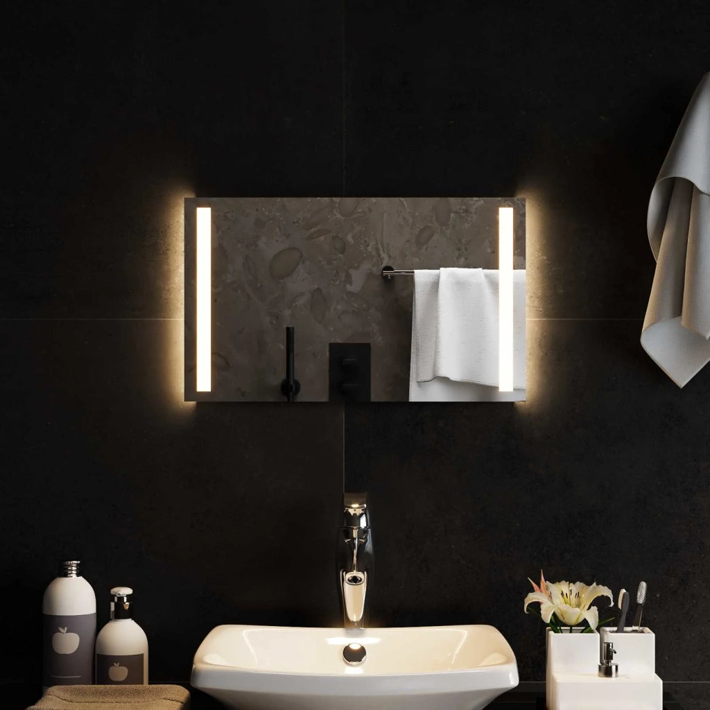 Specchio da bagno LED Trasparente 50 x 30 cm vetro temperato 42045792