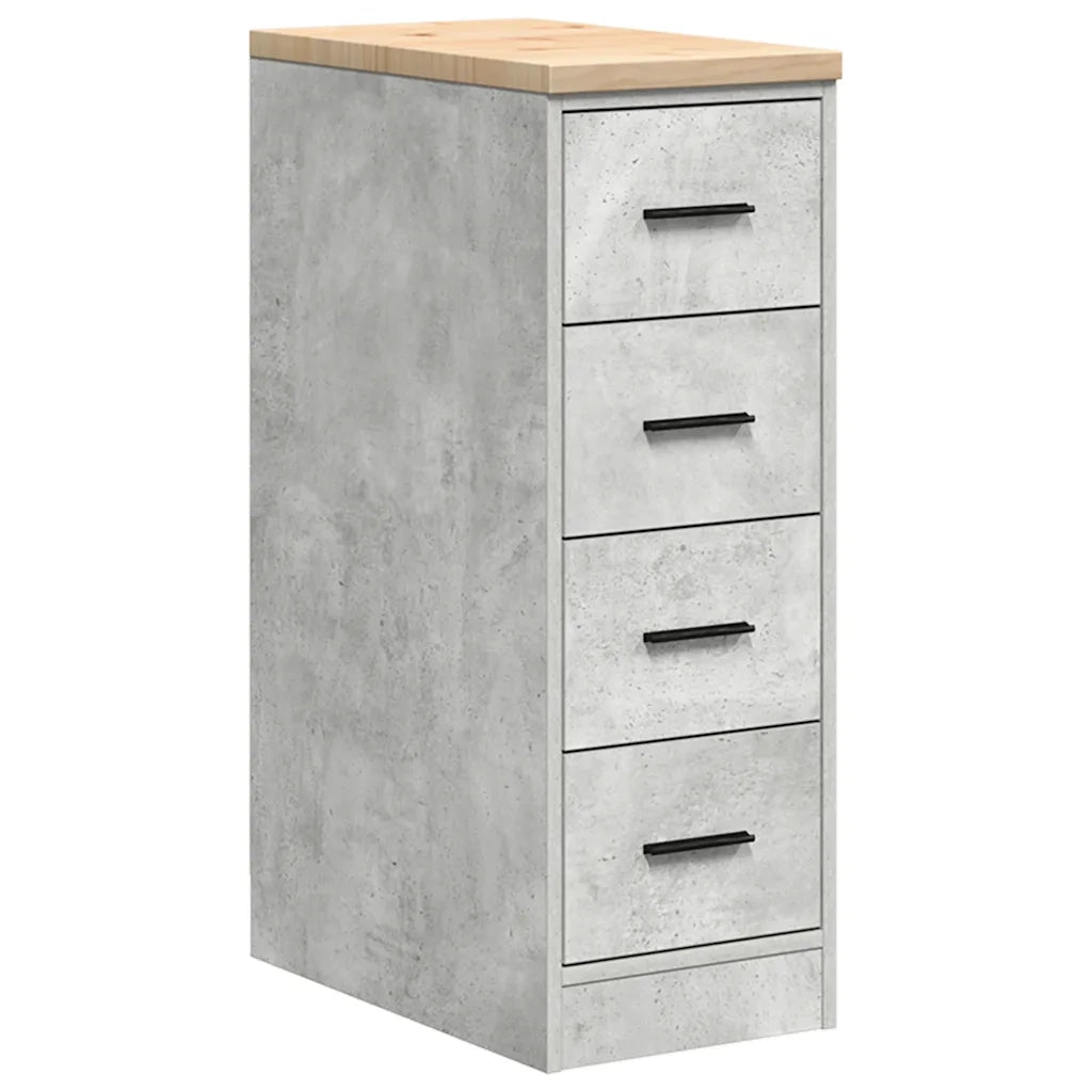 Armadi da Garage 2 pz Grigio Cemento in Legno Multistrato