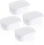 Contenitore per alimenti con chiusura a coperchio in plastica, contenitore per cibi congelati, contenitore per cibi piccoli, contenitore per cibi congelati a 4 celle