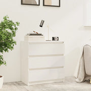 Comodino-Tavolino da notte Bianco 60x36x64 cm in Legno Massello di Pino