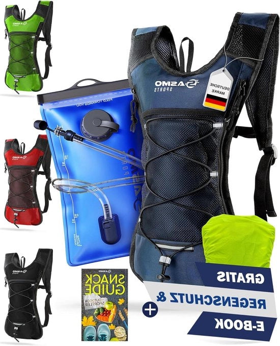 Zak per bevande con sacchetto di isolamento - 2 litri - materiale rinforzato - resistente alle crepe - tubo per bevande da 100 cm - escursione - sport all'aperto