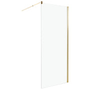 Schermo doccia in vetro temperato Box senza porte per bagno oro 80 x 190 design moderno