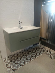 MOB.BAGNO  90CM EMILI 2CASS X LAVABO SALVIA OPACO - 8.0
