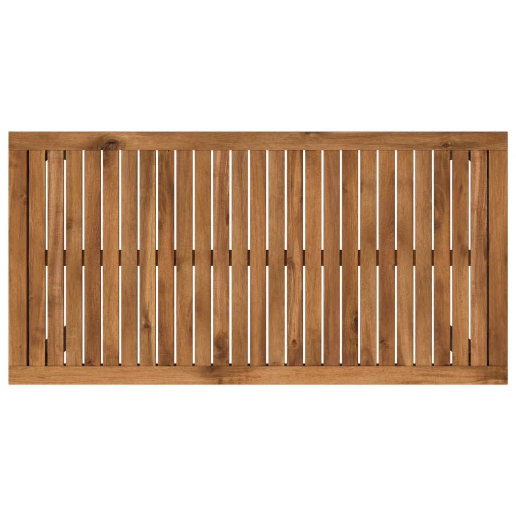 Tavolo Bar da Giardino Naturale e Nero 108,5 x 55 x 105 cm 901340