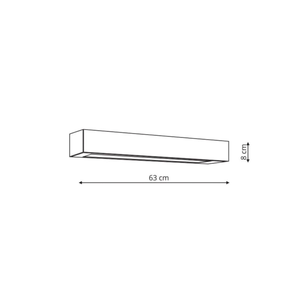 Applique Ibros media nera LED 9W 4000K IP44 Light Prestige