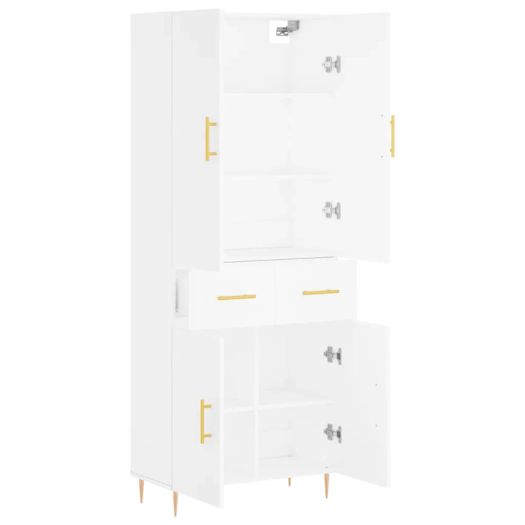Credenza Bianca 69,5x34x180 cm in Legno Multistrato 3198137