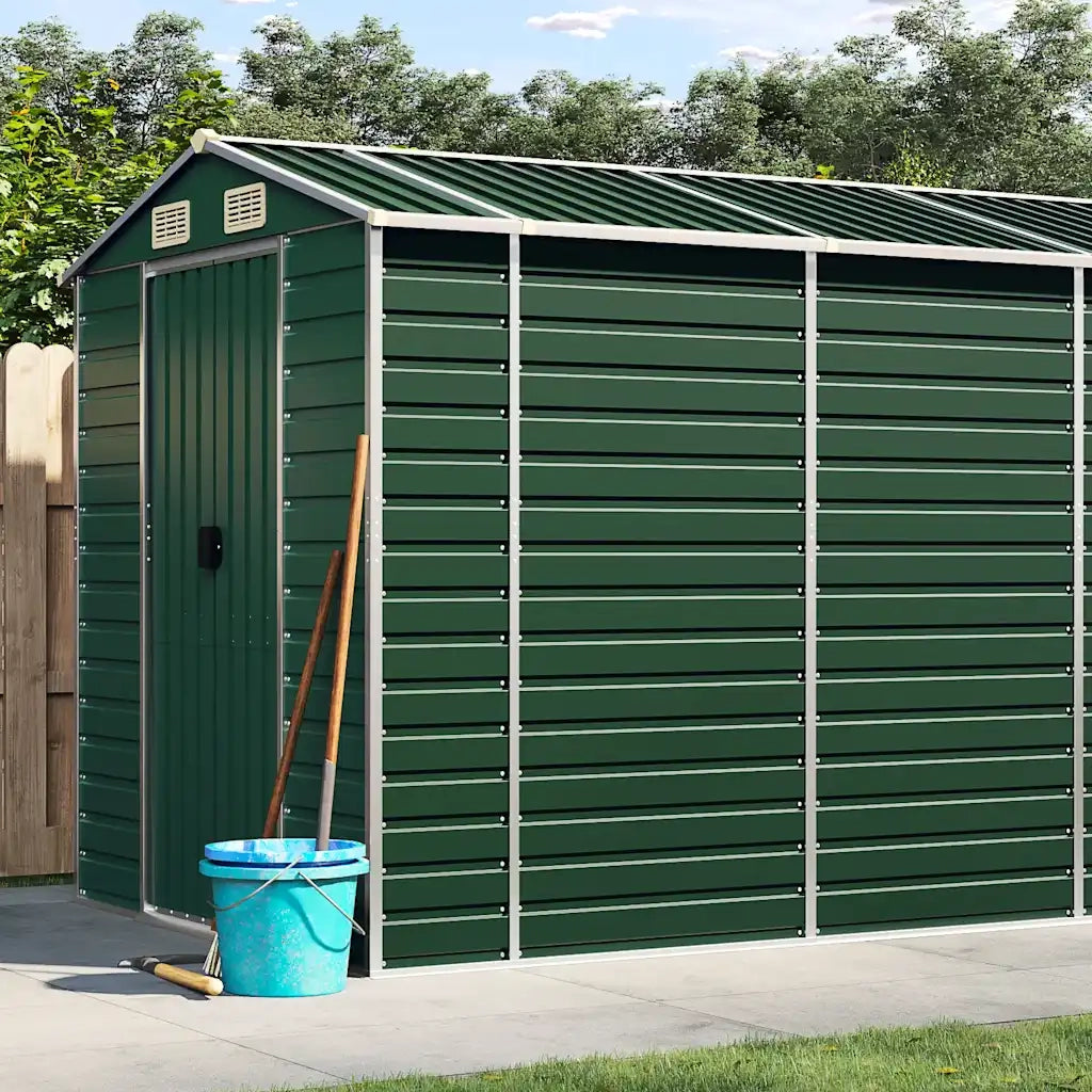 Capanno da Giardino Verde 191x725x198 cm in Acciaio Zincatocod mxl 74482