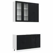 Unità Cucina LUCCA 4 pcs Nero Legno ingegnerizzato 3438326