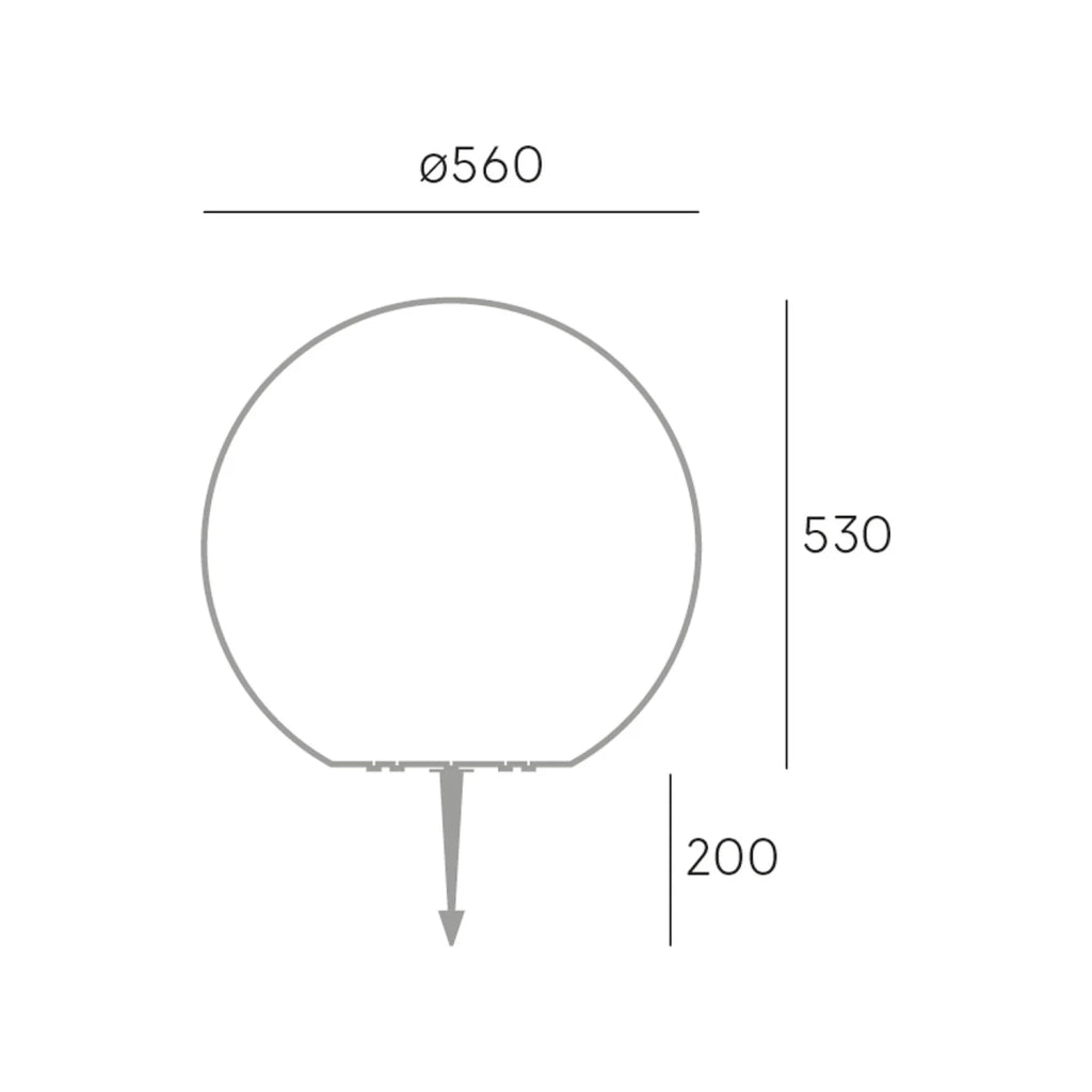 Sfera Per Esterni Interni In Resina Color Bianco Ø 56 Cm Con Picchetto Ball