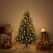 Albero di Natale Artificiale con Palline 150 cm 150 LED 3465970