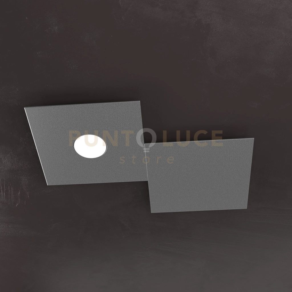 ECCENTRIC APPLIQUE-PLAFONIERA 1 LUCE + 1 DECORATIVO GRIGIO ANTRACITE 1156-1L1D-GA