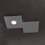 ECCENTRIC APPLIQUE-PLAFONIERA 1 LUCE + 1 DECORATIVO GRIGIO ANTRACITE 1156-1L1D-GA