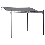 Pergola da giardino 3x3m ¨C Zephmum ¨C Grigio metallo poliestere impermeabile