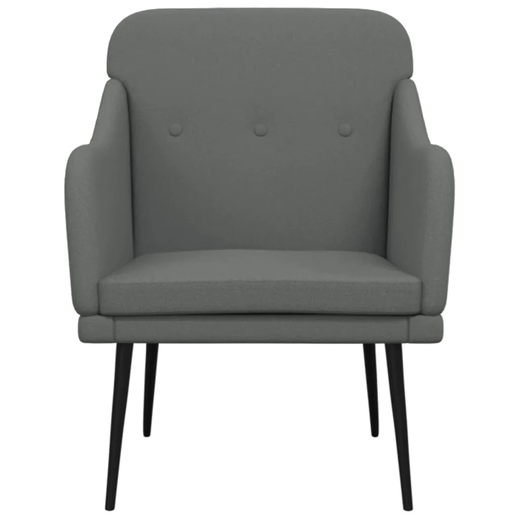 Poltrona | Sedia Relax Grigio Scuro 63x76x80 cm in Tessuto