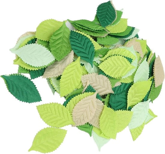 200 Pezzi di Finte Foglie Verdi per Artigianato Scrapbooking Fiori Decorazioni Matrimonio
