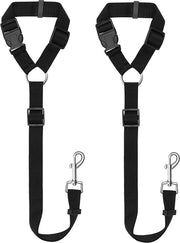 Cinturone di sicurezza per animali domestici, 2-pack cinturone per animali da trasportare in auto, cinturone di sicurezza per cuccioli, cinturone retrattile a forma di anello per animali domestici, adatto a tutti i veicoli - nero - 35*42,5cm