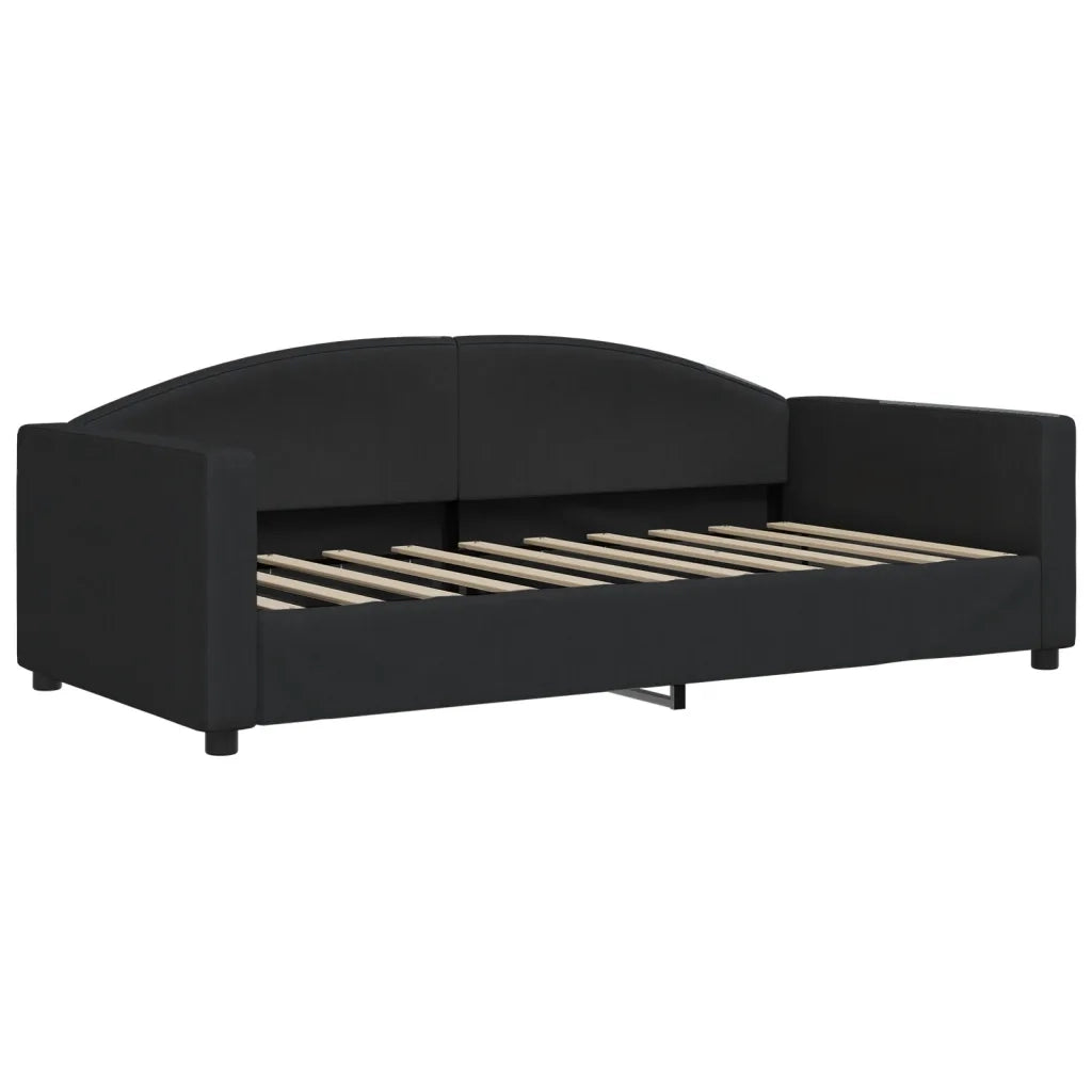 Divano Letto Estraibile con Cassetti-Sofa Letto-Daybed Nero 90x190 cm in Tessuto 567995