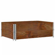 Paretali per Pallet 2 pz Marroni 120x80cm Legno Massello di Pino CFW5545218