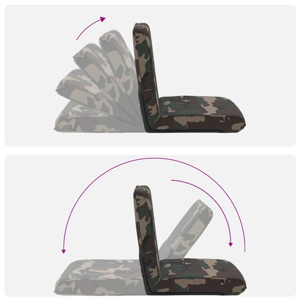 Sedia da Pavimento Verde militare 50 x 73 x 60 cm Tessuto 42028173