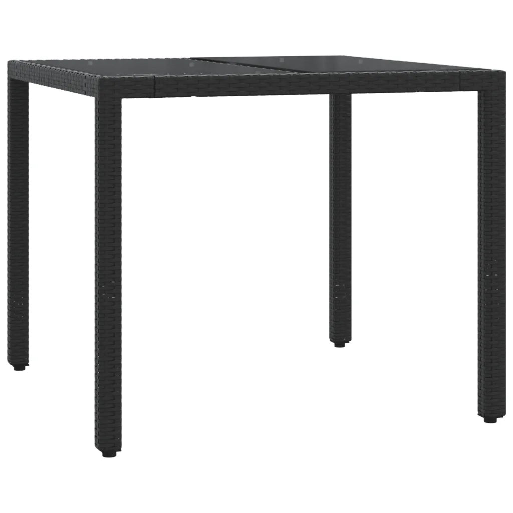 Set da BistrÃ² 3 pz con Cuscini Nero in Polyrattan